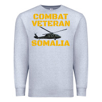 Heather Grey combat veteran mogadishu somalia Premium Sweatshirt - linhVisuals