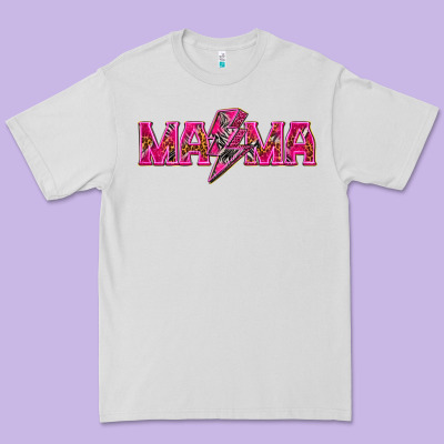 Mama Neon Lightning Bolt Mother's Day Premium Tee Designed By Howdyjamesfarm