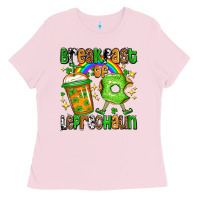 Bubblegum Pink St. Patrick's Breakfast of leprechaun Ladies Tee - OliviaCreatesArt