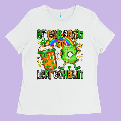 St. Patrick's Breakfast Of Leprechaun Ladies Tee Designed By Oliviacreatesart