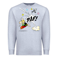 Heather Grey asterix and obelix Premium Sweatshirt - linhVisuals