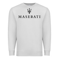 Dove Grey simple white trident symbol essential Premium Sweatshirt - linhVisuals