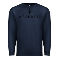 Navy simple white trident symbol essential Premium Sweatshirt - linhVisuals