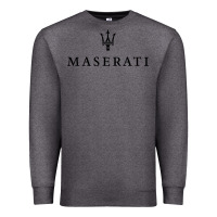 Charcoal Heather simple white trident symbol essential Premium Sweatshirt - linhVisuals