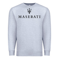 Heather Grey simple white trident symbol essential Premium Sweatshirt - linhVisuals