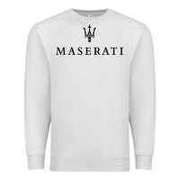 Oatmeal Heather simple white trident symbol essential Premium Sweatshirt - linhVisuals