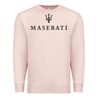 Pale Pink simple white trident symbol essential Premium Sweatshirt - linhVisuals