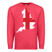 Cardinal england Flag Map Drawing Line Art Premium Sweatshirt - linhVisuals