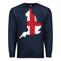Navy england Flag Map Drawing Line Art Premium Sweatshirt - linhVisuals