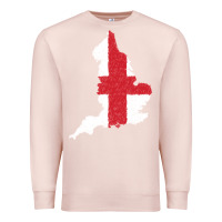 Pale Pink england Flag Map Drawing Line Art Premium Sweatshirt - linhVisuals