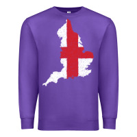 Purple england Flag Map Drawing Line Art Premium Sweatshirt - linhVisuals