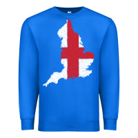 True Royal england Flag Map Drawing Line Art Premium Sweatshirt - linhVisuals