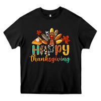 Black happy thanksgiving Heavy Core Tee - CowGirlArtShop
