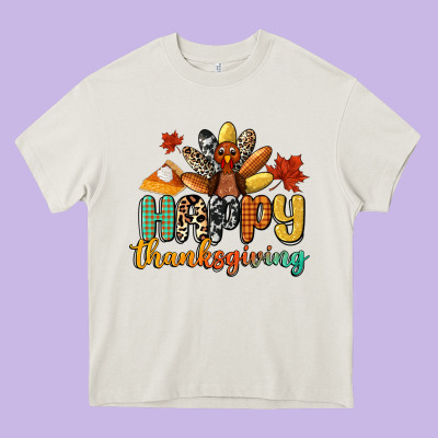 Happy Thanksgiving Heavy Core Tee Designed By Cowgirlartshop
