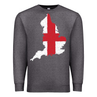 Charcoal Heather england Flag Map Drawing Line Art Premium Sweatshirt - linhVisuals