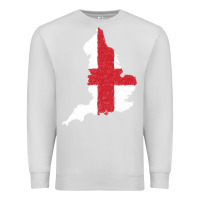 Dove Grey england Flag Map Drawing Line Art Premium Sweatshirt - linhVisuals