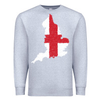 Heather Grey england Flag Map Drawing Line Art Premium Sweatshirt - linhVisuals