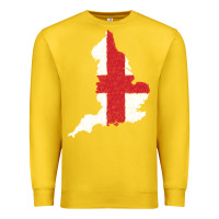 Lemon england Flag Map Drawing Line Art Premium Sweatshirt - linhVisuals
