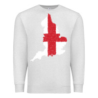 Oatmeal Heather england Flag Map Drawing Line Art Premium Sweatshirt - linhVisuals
