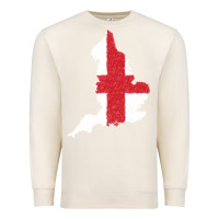 Sandshell england Flag Map Drawing Line Art Premium Sweatshirt - linhVisuals