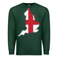Sports Green england Flag Map Drawing Line Art Premium Sweatshirt - linhVisuals