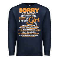 Navy birthday t  shirt sorry i'm already taken by sexy crazy girl october b Premium Sweatshirt - linhVisuals