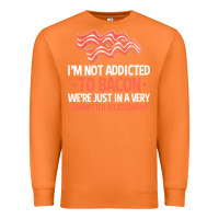 Carrot bacon apparel t  shirt i'm not addicted to bacon we were just in a com Premium Sweatshirt - linhVisuals