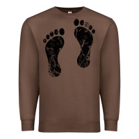 Chestnut 70's footprints   footprint Premium Sweatshirt - linhVisuals