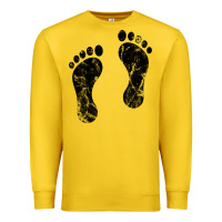 Lemon 70's footprints   footprint Premium Sweatshirt - linhVisuals