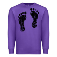 Purple 70's footprints   footprint Premium Sweatshirt - linhVisuals