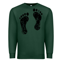 Sports Green 70's footprints   footprint Premium Sweatshirt - linhVisuals
