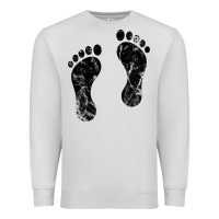 Dove Grey 70's footprints   footprint Premium Sweatshirt - linhVisuals