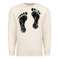 Sandshell 70's footprints   footprint Premium Sweatshirt - linhVisuals