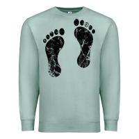 Seafoam 70's footprints   footprint Premium Sweatshirt - linhVisuals