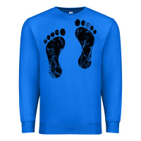 True Royal 70's footprints   footprint Premium Sweatshirt - linhVisuals