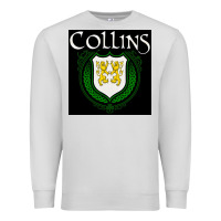 Dove Grey collins family irish coat of arms Premium Sweatshirt - linhVisuals