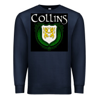 Navy collins family irish coat of arms Premium Sweatshirt - linhVisuals