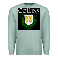 Seafoam collins family irish coat of arms Premium Sweatshirt - linhVisuals