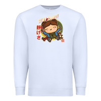 White kaylee kawaii Premium Sweatshirt - linhVisuals