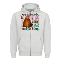 Dove Grey i may look calm but in my head ive pecked you 3 ti Zipper Hoodie - JahusDesignShop
