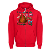 Red i may look calm but in my head ive pecked you 3 ti Zipper Hoodie - JahusDesignShop