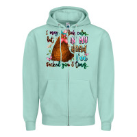 Seafoam i may look calm but in my head ive pecked you 3 ti Zipper Hoodie - JahusDesignShop