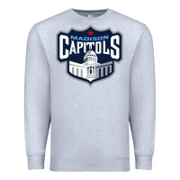 Heather Grey madison capitols Premium Sweatshirt - linhVisuals