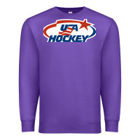 Purple usa hockey Premium Sweatshirt - linhVisuals