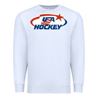 White usa hockey Premium Sweatshirt - linhVisuals