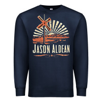 Navy Jason Aldean Premium Sweatshirt - linhVisuals