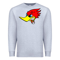 Heather Grey woody woodpecker tshirt Premium Sweatshirt - linhVisuals