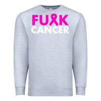 Heather Grey fck cancer Premium Sweatshirt - linhVisuals