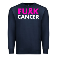 Navy fck cancer Premium Sweatshirt - linhVisuals