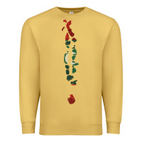 Antique Gold Maldives Map Flag Drawing Line Art Premium Sweatshirt - linhVisuals
